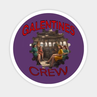 Galentines crew on ships bridge Magnet